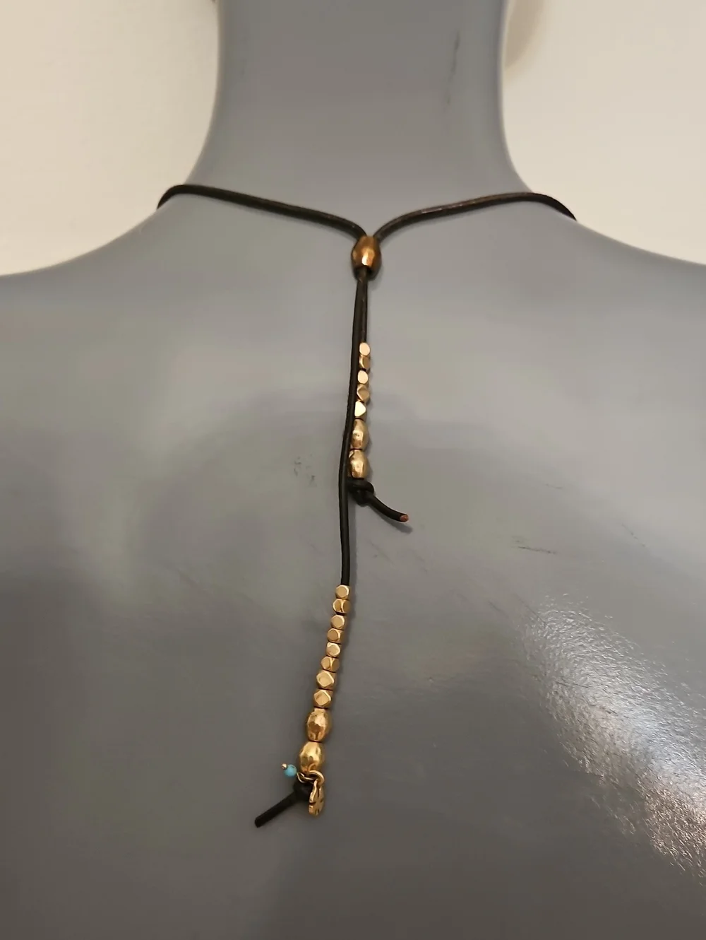 Lucky Brand Goldtone, hammered brass statement necklace 35